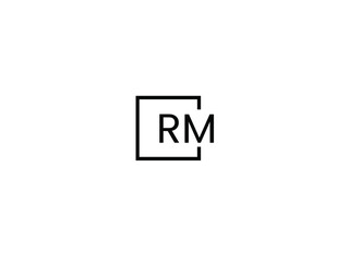 RM Letter Initial Logo Design Vector Illustration	