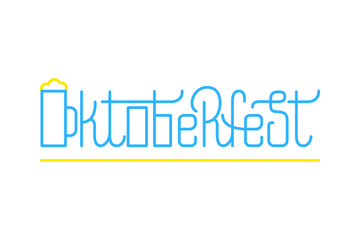 Oktoberfest lettering design. Germany beer festival vector text