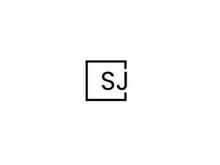 SJ Letter Initial Logo Design Vector Illustration