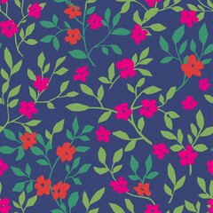 Floral design with flourishing and foliage pattern