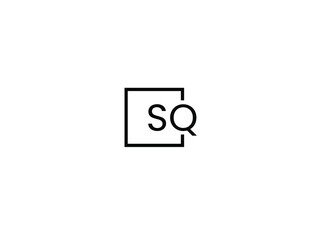 SQ Letter Initial Logo Design Vector Illustration