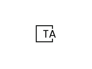 TA Letter Initial Logo Design Vector Illustration