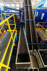 A modern plant for sorting and recycling household waste and waste. Large industrial complex of...