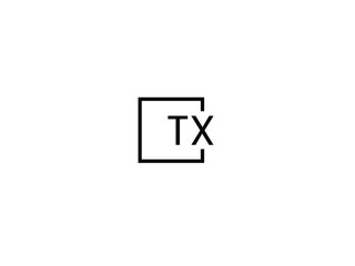 TX Letter Initial Logo Design Vector Illustration