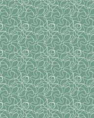 Abstract green background with white dotted ornament 