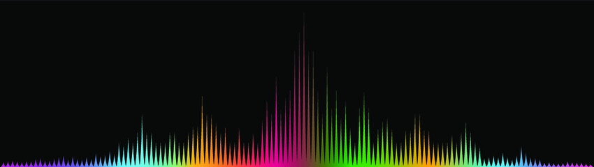 equalizer wave on black background
