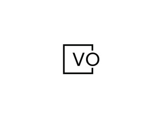 VO Letter Initial Logo Design Vector Illustration