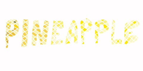 Pineapple font of the abstract art