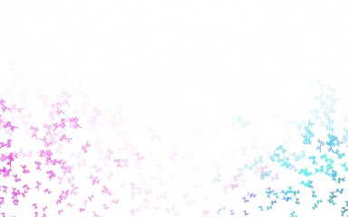 Naklejka premium Light Purple, Pink vector abstract pattern with branches.
