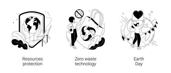 Environmental activism abstract concept vector illustrations.
