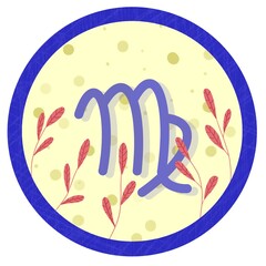 Zodiac signs for icon, avatar, social media content. Horoscope symbols. Astrology.