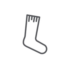 Classic sock simple black icon on white