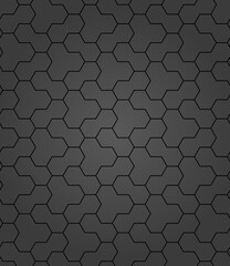Geometric abstract vector hexagonal background. Geometric modern dark ornament. Seamless modern pattern