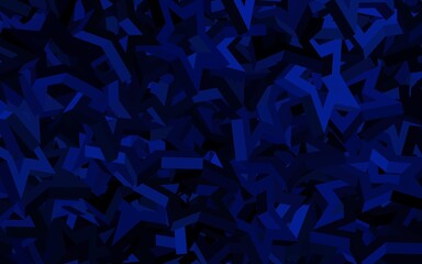 Dark BLUE vector background with colored stars.