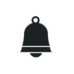 Ringing sign, bell icon on white background