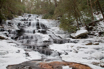 Minnehaha Falls in Winter, Rabun County, Georgia