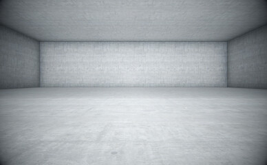 Empty space with white concrete. Abstract background. 3d Rendering