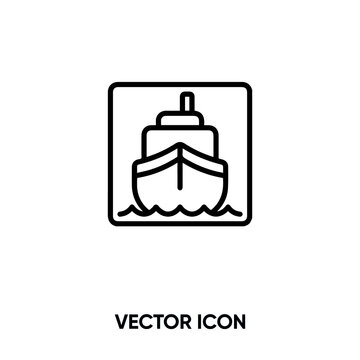 Seaport vector icon. Modern, simple flat vector illustration for website or mobile app.Ship and boat symbol, logo illustration. Pixel perfect vector graphics	