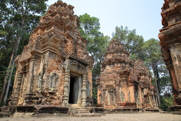 Fototapeta na wymiar View of Preah Ko temple, Cambodia