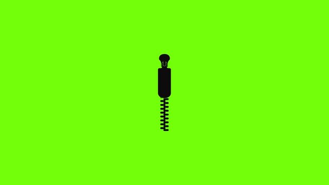 Coat zip icon animation