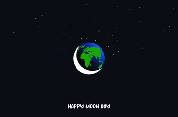 National Moon Day vector. Happy moon day concept