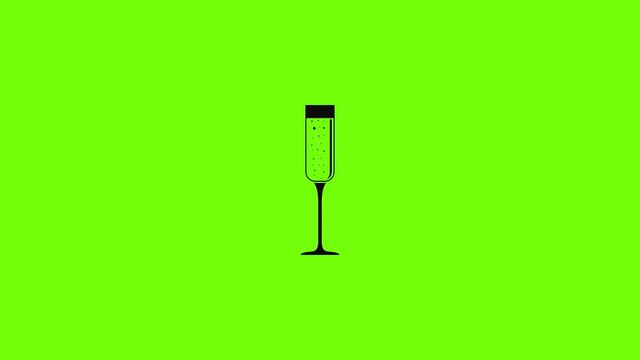 Champagne glass icon animation