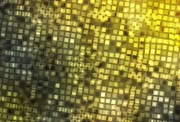 Dark Green, Yellow vector pattern in square style.