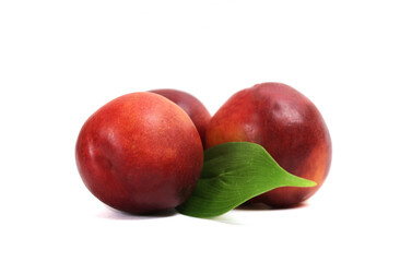 peaches, isolated, on a white background