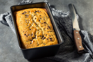 Homemade Sweet Chocolate Chip Bread Loaf
