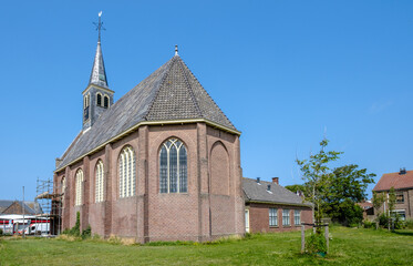 Fototapeta na wymiar Nederlands Hervormde kerk, Egmond aan Zee, Noord-Holland Province, The Netherlands