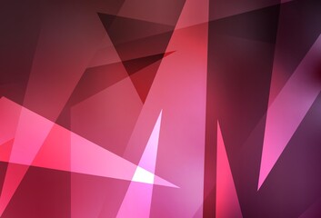 Light Pink, Red vector template with crystals, triangles.