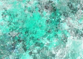 Watercolour aqua background - splatters around