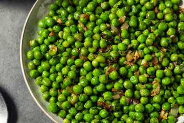 Healthy Homemade Sauteed Green Peas