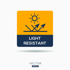 Creative (Light resistant) Icon ,Vector sign.