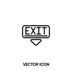 Exit vector icon. Modern, simple flat vector illustration for website or mobile app.Exit button symbol, logo illustration. Pixel perfect vector graphics	