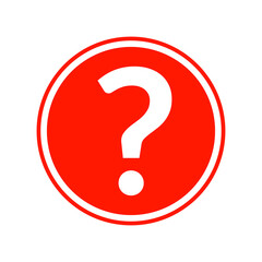 Question mark icon. FAQ circle button or sign. Vector illustration.
