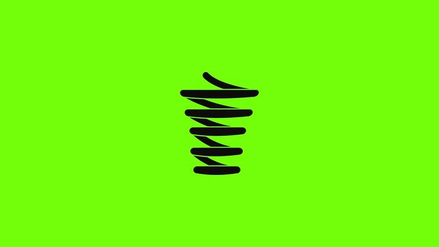 Spiral spring icon animation