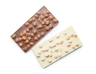 White and dark chocolate bars