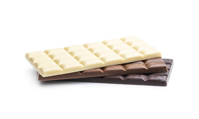 White and dark chocolate bars