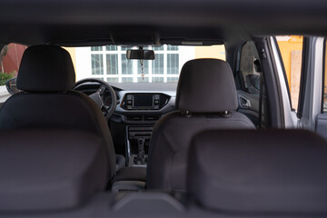interior of a passenger car