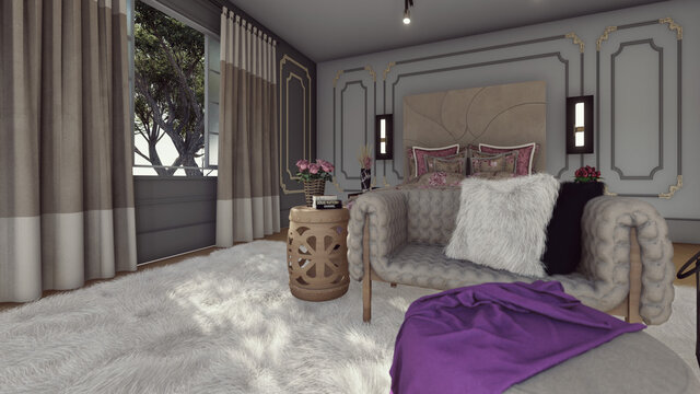 Suite, quarto de casal de luxo e  aconchegante.
Suite, luxurious and cozy double room.