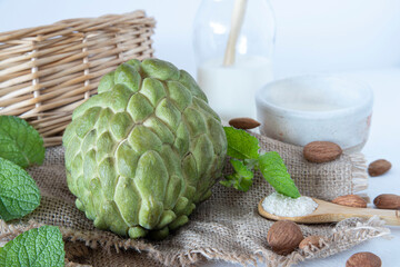 Close-up of a soursop fruit