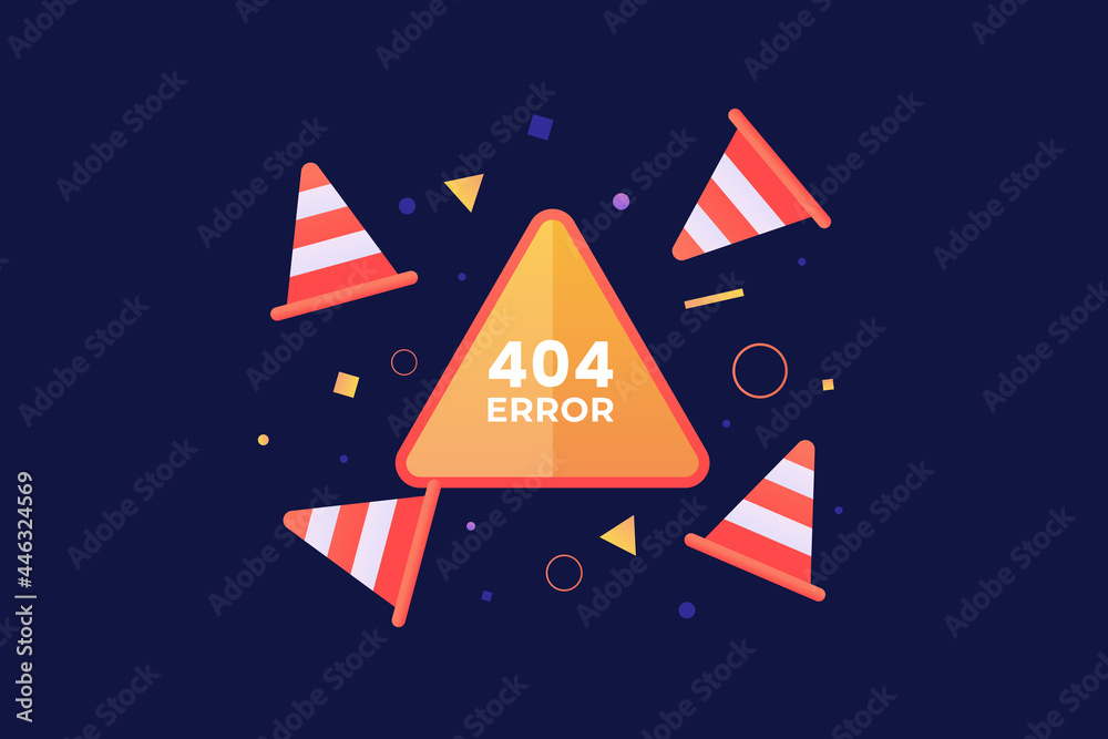 Canvas Prints 404 error page template. website technical work sign. vector illustration in a flat style.