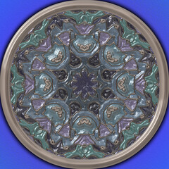 3d effect - abstract round fractal pattern 