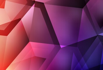 Dark Pink, Red vector template in hexagonal style.