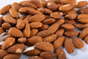 close up of the almond nuts
