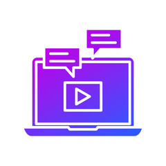 Fototapeta premium Online meeting icon