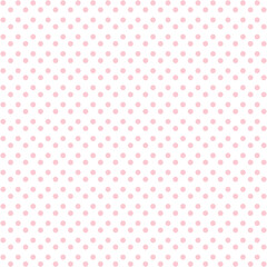 White and pink Polka Dot seamless pattern. Vector background.