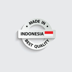 made in Indonesia vector stamp. badge with Indonesia flag	