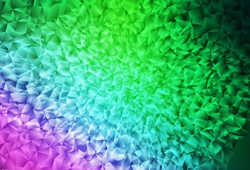 Light Pink, Green vector polygonal background.